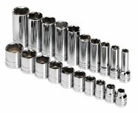 SK PROFESSIONAL TOOLS Socket Set: 3/8 in Drive, 20 Piece, 6-Point, SAE, 5/16 in to 7/8 in (MPN 89040). Key specifications — attr1224269: 3/8 in; attr1204685: Not Tether Capable; attr1204650: 5/16 in to 7/8 in; attr1204673: Socket Bits Not Included; attr1204688: SK PROFESSIONAL TOOLS; attr1224230: Friction; attr1206170: Standard Sockets.
