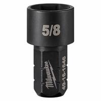 MILWAUKEE Impact Socket: SAE, 5/8 in Socket Size, 6-Point, Short, 1 41/64 in Overall Lg, Black Oxide (MPN 49-16-1646). Key specifications — attr1215501: MILWAUKEE; attr1215515: Black Oxide; attr1215518: 5/8 in.