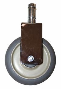 METRO Replacement Caster: For 5MDRXA-18, Unfinished, Silver/Gray, 5 in H x 1 1/2 in W x 5 in D. Key specifications — Color: Silver; Gray; Finish: Unfinished; For Use With Mfr. Model Number: 5MDRXA-18; Manufacturer Part Number: 5MDRXA-18; Brand: METRO.