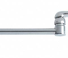 CHICAGO FAUCETS Spout: Spout, Double-Joint, Double Jointed/Swivel Spout, Brass, Polished Chrome (MPN DJ18E35JKABCP). Key specifications — Includes: Mounting Hardware; Product Type: Spout; Spout Style: Double Jointed/Swivel; Body Material: Brass; Color/Finish: Polished Chrome; Brand: CHICAGO FAUCETS.