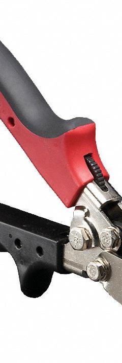MALCO J-Channel Cutter: For Notches & Drain Tabs in J-Channel, 9 in Overall Lg, 1/2 in Cutting Lg (MPN JCC50R). Key specifications — attr308565: Steel; attr308566: Steel; attr324898: MALCO; attr308562: For Notches & Drain Tabs in J-Channel.