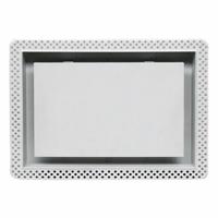 Wall/Ceiling Register: Wall, 7 3/4 in H, 13 7/8 in W, Decorative, Uncoated, White, Plastic Grille (MPN DWLITBD6X12WHT). Key specifications — Adjustable Blades: No; Brand: FITTES; Airflow Directions: One-Way; Grille Color: White.