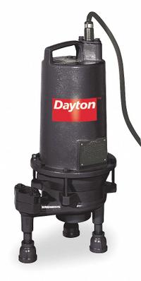 DAYTON Grinder Pump: Three Phase, 2 hp, 460V AC, 56 gpm @ 10' of Head, 1 1/4 in FNPT, 4 A Current (MPN 3BB98). Key specifications — Rated Voltage: 460V AC; Brand: DAYTON; Switch: Not Included.