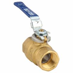 MILWAUKEE VALVE Manual Two-Way Ball Valve: 1 in, Brass, Straight, FNPT x FNPT, Full Port Ball Port (MPN 1" BA-475BLL). Key specifications — Brand: MILWAUKEE VALVE; Handle: Locking Lever.