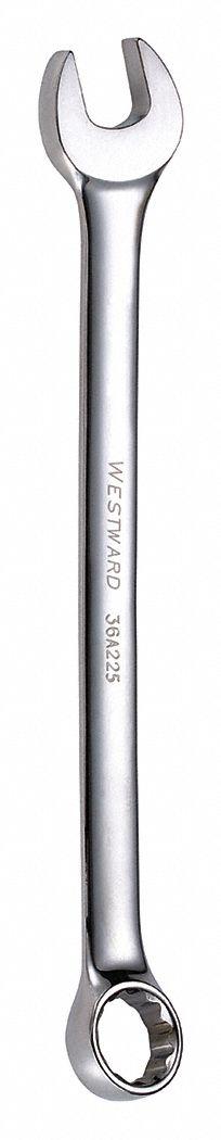 WESTWARD Combination Wrench: Alloy Steel, Chrome, 10 mm Head Size, 6 1/4 in Overall Lg, Offset (MPN 36A225). Key specifications — attr309539: 10 mm; attr309567: No; attr324930: WESTWARD.