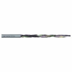 CHAINFLEX Control Cable: 12 AWG, 5 Conductors, Order by the Foot, PUR Jacket, 1,000 V (MPN CF77-UL-40-05). Key specifications — Conductor Material: Copper; Conductor Configuration: Single; Minimum Bend Radius Factor - Fixed: 4 x OD; Minimum Bend Radius Factor - Flexible: 5 x OD; Includes Ground: Yes; Minimum Bend Radius Factor - E-Chain: 6.8 x OD; Resistance Properties: Coolant Resistant; Standards: NFPA 79-2012 Chapter 12.9.