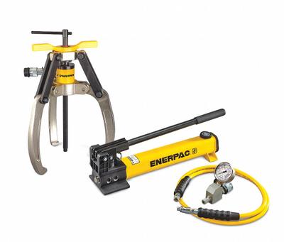 ENERPAC Hydraulic Puller Set: 14 ton Capacity with Attachments - Ram Puller Sets