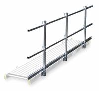 WERNER Guard Rail and Toe Board System: Guardrail and Toeboard Kit, Aluminum (MPN SQHTG-12). Key specifications — Color: Silver; Included Components: Brackets; Material: Aluminum; Product Type: Guardrail and Toeboard Kit; Series: SQHTG; Brand: WERNER.