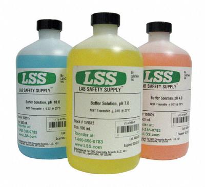 APPROVED VENDOR Buffer - pH 4.00 - Color Coded Red: Lab, 500 mL Volume, Liquid, pH 4, Plastic - pH Buffers