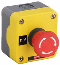 DAYTON Control Station: Mushroom Head Push Button, 0 Pilot Lights, 1NC, Twist to Release Arrows (MPN 32W275). Key specifications — Brand: DAYTON; Operator Legend: Twist to Release Arrows; Operator Color: Red; Operator Configuration: Mushroom Head Push Button; Operator Configuration Type: (1) Mushroom Push Button.