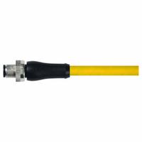 Cordset: M12 Male Straight X Bare Wire, 4 Pins, Yellow, TPE, 5 m Cable Lg, 12 A Max Current (A) (MPN 7700-P4101-U0N0500). Key specifications — Cable Jacket Color: Yellow; End 1 Gender: Male; End 1 Mounting Orientation: Straight; End 2 Connection Type: Bare Wire; IP Rating: IP66; Brand: MURRELEKTRONIK; Wire Size: 14 AWG; Cable Jacket Material: TPE.