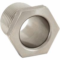 CALBRITE Threaded Chase Nipple: 1/2 in Trade Size, 316 Stainless Steel, 1 1/16 in Overall Lg (MPN S60500CH00). Key specifications — Standards: UL; Thread Size: 1/2"-14; Thread Type: NPT; Brand: CALBRITE; Finish: Polished; Material: 316 Stainless Steel; Item: Box Connector.