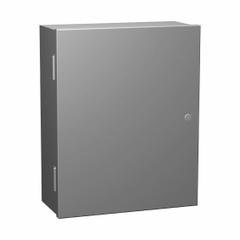 HAMMOND Enclosure: Steel, 30 in x 20 in x 7 in, NEMA 1, Solid Cover, Hinged, Painted (MPN N1A30207). Key specifications — Brand: HAMMOND; Closure Method: 1/4-Turn Latch; Knockouts: Not Included.