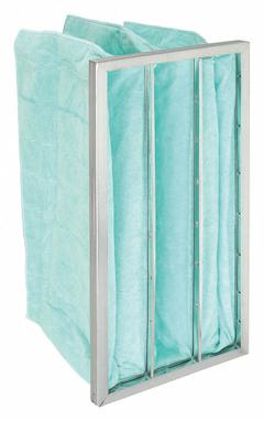 GRAINGER Pocket Air Filter: 24 in x 12 in x 15 in, MERV 11, Orange, Synthetic, 3 Pockets (MPN 2JVK6). Key specifications — Display Sell UOM: EA; Brand: GRAINGER; Media Material: Synthetic; Performance Rating: MERV 11.