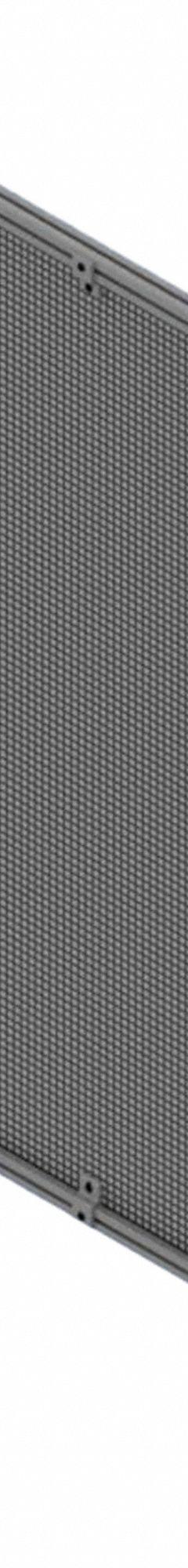 T-Slot Framing System Panel: Stand-Alone, Gray, 72 in H x 48 in W x 5 1/2 in D, Mesh (MPN 47795). Key specifications — Finish: Anodized/PVC-Coated; Brand: FAZTEK; Panel Color: Black; Panel Type: Mesh; Color: Gray; Material: Wire; Mesh Shape: Square; Assembly: Assembled.