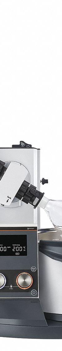 HEIDOLPH Rotary Evaporator: Motor, 5 L, 10 RPM to 280 RPM, 1,300 W Heating Capacity (MPN 036040067). Key specifications — Brand: HEIDOLPH; Height Adjustment Method: Motor; Included Glassware Series and Type: G3B x L Vertical Condenser; Vacuum Controller: No; Vapor Temperature Sensor: No; Features: Clear Digital Display Showing Actual and Set Values.