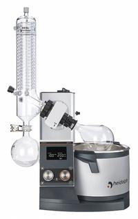 HEIDOLPH Rotary Evaporator: Motor, 5 L, 10 RPM to 280 RPM, 1,300 W Heating Capacity (MPN 036040067). Key specifications — Brand: HEIDOLPH; Height Adjustment Method: Motor; Included Glassware Series and Type: G3B x L Vertical Condenser; Vacuum Controller: No; Vapor Temperature Sensor: No; Features: Clear Digital Display Showing Actual and Set Values.