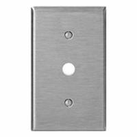 LEVITON Wall Plate: 1 Gang, Std Size (MPN 84017-40). Key specifications — Brand: LEVITON; Material: Stainless Steel.
