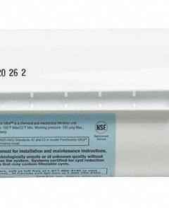 ELECTROLUX Quick-Connect Water Filter: 0.5 gpm (MPN ULTRAWF). Key specifications — Filter Media: Carbon; Brand: ELECTROLUX; Reduces: Pesticides.