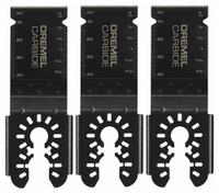 DREMEL Oscillating Tool Blade: 1 1/4 in Blade Wd, 2 1/4 in Overall Lg, Precision Cutting, Carbide (MPN MM485BU). Key specifications — attr1097473: Hardened Material; attr1097476: DREMEL; attr1097456: Precision Cutting.