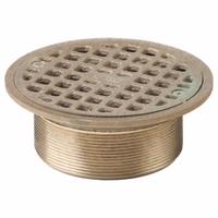 JAY R. SMITH MFG. CO Grate: A, Round, 6 in Overall Dia, 2 in Overall Ht, Nickel Bronze, Bronze (MPN A06NB). Key specifications — Finish: Nickel Bronze; Brand: JAY R. SMITH MFG. CO; Color Family: Bronze.
