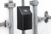 RANGER LOCK Standard & Long Shackle Padlock Guards: Steel, 4 in Guard Lg, 3 1/2 in Guard Wd (MPN RGLB-00-USA). Key specifications — attr1312286: Steel; attr1312296: RANGER LOCK; attr1351196: Guard.