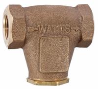 WATTS Inline Strainer: Copper Silicon Alloy, 3/8 in, NPT, Mesh, 0.025 in Screen Size, 2 1/4 in Ht (MPN 3/8 LF27). Key specifications — Screen Material: 304 Stainless Steel; Material: Copper Silicon Alloy; Brand: WATTS; Seal Material: EPDM.