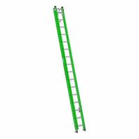 WERNER Extension Ladder: 32 ft Ladder Size, Fiberglass, 375 lb Load Capacity, 65 lb Wt, 2 Sections (MPN B7132-2X9294). Key specifications — Color: Green; Brand: WERNER; Included Features: Rope and Pulley; Removable Fly: Removable.