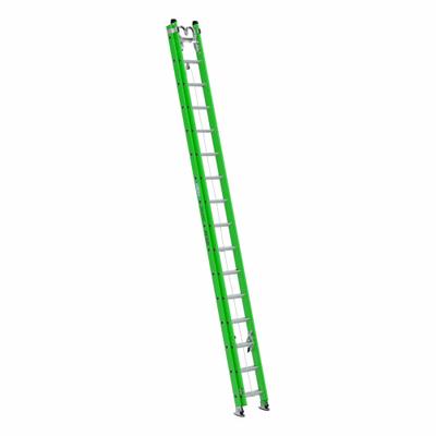WERNER Extension Ladder: 32 ft Ladder Size, Fiberglass, 375 lb Load Capacity, 65 lb Wt - Non-Conductive Fiberglass Extension Ladders