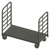 APPROVED VENDOR Platform Truck: 2,000 lb, 48 in L x 24 in W x 9 1/8 in H Deck, Solid, 12 ga Deck (MPN EPT2RH24486PH95). Key specifications — Side Panel Type: No Side Panels; Brand: APPROVED VENDOR; Color: Gray; Caster/Wheel Configuration: (2) Rigid.
