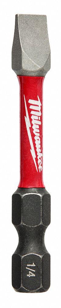 MILWAUKEE Power Bit: Power Bit, Slotted Head, Imperial, 2 Bit Industry Size, Std, 2 in Overall Lg (MPN 48-32-4918). Key specifications — attr1119753: Alloy Steel; attr1119759: Standard; attr1119760: MILWAUKEE; attr1119757: Hex.