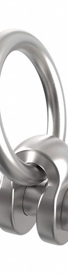 JERGENS Hoist Ring: Swivel, Nickel-Plated Steel, M24-3.00, Max. 6,725 lb, Side-Pulling (MPN 47356-E). Key specifications — Brand: JERGENS; Thread Size: M24-3.00; Operation: Side-Pulling.