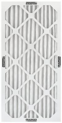 PLEATED FILTER (MPN 148-802-375). Key specifications — Media Material: Synthetic; Brand: GRAINGER; Frame or Header Material: Beverage Board.