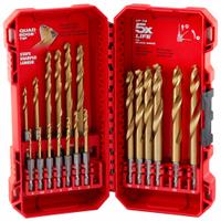 MILWAUKEE Hex Shank Drill Set: 19 Pc, 2 mm to 10 mm, 135° Split Point, TiN-Coated HSS (MPN 48-89-4860). Key specifications — attr1239143: Impact Rated.