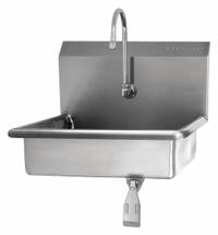 SANI-LAV Hand Sink: 1 Stations, 5 in Bowl Dp, 19 in Bowl Lg, 15 1/2 in Bowl Wd, Faucet Included (MPN 5A41.5). Key specifications — Includes Side Splash: Side Splash Not Included; Series: Stainless Steel Hand Wash Sink; Brand: SANI-LAV.