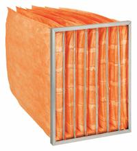 GRAINGER Pocket Air Filter: 24 in x 20 in x 29 in, MERV 11, Orange, Fiberglass, 7 Pockets (MPN 5E859). Key specifications — Display Sell UOM: EA; Brand: GRAINGER; Media Material: Fiberglass; Performance Rating: MERV 11.