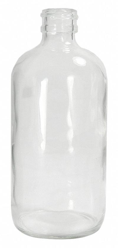 QORPAK Sampling Bottle: 240 mL, Colorless, 24-400, No Closure, 108, No Closure - Clear Narrow Mouth Round Glass Lab Bottles