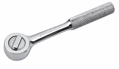 SK PROFESSIONAL TOOLS Hand Ratchet: Round, Reversible, 6 1/2 in Overall Lg, Chrome - Standard-Head Ratchets