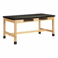 Wooden Leg Tables with Compartments: 30 in Overall Wd, 42 in Overall Ht, 4 1/2 ft Overall Lg, Black (MPN C780LBBK30L). Key specifications — Brand: DIVERSIFIED SPACES; Countertop Material: Laminate.