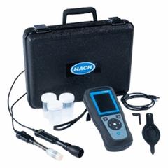 HACH Water Quality Multiparameter (MPN LEV015.53.42001). Key specifications — Test Parameters: Dissolved Oxygen; Manufacturer Part Number: LEV015.53.42001; Measurement Components Included: PHC20101 Intellical pH Electrode, pH 0-14, 0-80 °C, 1 m Cable; Other Accessories Included: LEZ015.99.A004A HQ Protective Glove; Reagents and Solutions Included: (20) 2770220 Singlet Single-Use pH Buffer, pH 10.01.