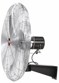DAYTON Mounted Fan: 24 in Blade Dia, 115V AC, 1/3 hp Motor HP, Wall Mount, Oscillating, Bracket (MPN 20953). Key specifications — Brand: DAYTON; Voltage: 115V AC; Number of Speeds: 3; Fan Mounting Location: Wall; Oscillation: Oscillating; Mounting Type: Bracket.