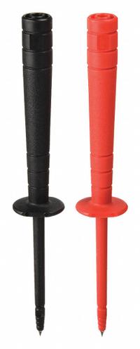 FLUKE Test Probe: CAT III 1000V, Std Probe, 9 in Lg, Stainless Steel, Black/Red, 1,000 V Max Volt (MPN Fluke-TP80). Key specifications — Color: Black/Red; Brand: FLUKE.
