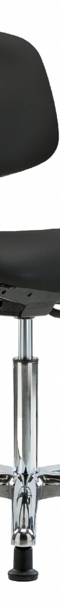 ESD/Cleanroom Task Chair: Vinyl, Armless, Ht Range 21 1/2 in to 29 in, 19 in Seat Wd, 18 in Seat Dp (MPN BR-NECR-MBCH-CR-T1-A0-NF-EG-ESDBLK). Key specifications — Foot Support: No; Back Tilt Backward: 13.5°; Back Tilt Forward: 10.5°; Base Material: Aluminum; Brand: APPROVED VENDOR; Product Type: Cleanroom Task Chair; Cleanroom Class: ISO 5; ESD-Safe: ESD-Safe.