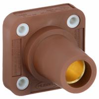 Single Pole Receptacle: Brown, Straight Taper Nose Mating, Threaded Stud Termination, 400 A (MPN HBLFRSBN). Key specifications — Series: 16; Receptacle Gender: Female; Brand: HUBBELL.