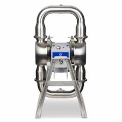 GRACO Electric Diaphragm Pump: Stainless Steel Body, Three Phase, 380-480V AC, 2 in, 29 ft Max. Head (MPN HE120-1214). Key specifications — Nameplate Voltage: 380-480V AC; Brand: GRACO; Surface Roughness: 32 Ra; Check Valve Material: Santoprene; Seat Material: 316 SS.