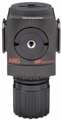 ARO Compressed Air Regulator: Aluminum, 3/4 in NPT, 290 cfm, 0 psi to 140 psi, Knob, 3000 Series (MPN R37451-100). Key specifications — attr111664: No; attr111400: 3000; attr111627: ARO.
