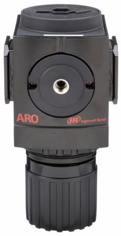 ARO Compressed Air Regulator: Aluminum, 3/4 in NPT, 290 cfm, 0 psi to 140 psi, Knob, 3000 Series (MPN R37451-100). Key specifications — attr111664: No; attr111400: 3000; attr111627: ARO.