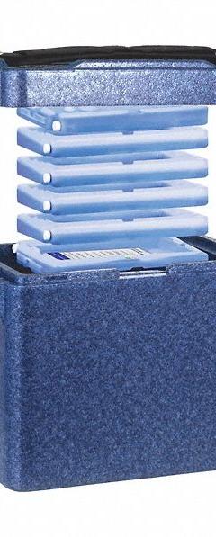 Cryogenic Storage Box: 11 3/8 in Overall Lg, 9 3/4 in Overall Wd, 6 3/4 in Overall Ht, 10 L Capacity (MPN 0372642). Key specifications — Material: Polypropylene; Includes: (4) 4°C Frames; Product Type: Transport Box; Brand: COLE-PARMER.