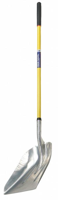 ABILITY ONE General Purpose Scoop: Std Scoop, 2 Ribs, Aluminum, #12 Blade Size, 15 1/4 in Blade Wd (MPN 5120-01-611-8073). Key specifications — attr979006: Aluminum; attr979016: Scoop Shovel; attr987921: #12; attr979009: ABILITY ONE; attr979010: Yellow.