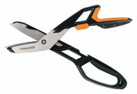 FISKARS Metal Cutting Snip: Left/Right/Straight, 13 in Overall Lg, 3 1/2 in Cutting Lg, Steel, Metal (MPN 710400-1003). Key specifications — attr308531: Plastic; attr308530: Steel; attr308532: Plastic; attr308533: Yes; attr308535: Metal; attr308541: 22 ga; attr308546: Straight; attr324897: FISKARS.